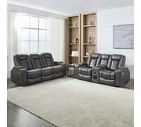 More4Homes Ashton 2+3 Seater Fabric Auto Recliner Sofa Set Grey