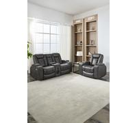 More4Homes Ashton Electric Recliner 1+2 Seater Sofa Set Technology Fabric With Speakers & Usb-C Charging in Grey More4Homes Grey