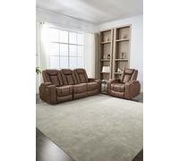 More4Homes Ashton Electric Recliner 1+3 Seater Sofa Set Technology Fabric With Built-In Plugs & Usb-C Charging in Brown More4Homes Brown