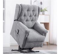More4Homes Barnsley Fabric Electric Dual Motor Riser Rise Recliner Lift Mobility Tilt Armchair Grey