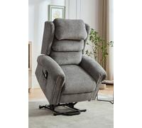 More4Homes Belvoir Grey Fabric Dual Motor Mobility Rise Recliner Chair More4Homes Grey