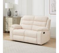 More4Homes Boston 2 Seater Fabric Manual Recliner Sofa (Beige)