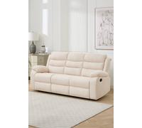 More4Homes Boston 3 Seater Fabric Manual Recliner Sofa in Beige More4Homes Beige