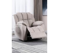 Brookline Electric Technology Fabric Auto Recliner USB Lounge Chair More4Homes Cream One Size