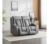 More4Homes Caesar 2 Seater Grey Technology Fabric Modern Electric Recliner Sofa