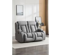 More4Homes Caesar 2 Seater Grey Technology Fabric Modern Electric Recliner Sofa More4Homes Grey