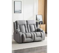 More4Homes Caesar 2 Seater Grey Technology Fabric Modern Manual Recliner Sofa More4Homes Grey