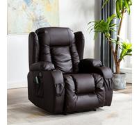 More4Homes Caesar Electric Bonded Leather Automatic Recliner Armchair Sofa Home Lounge Chair (Brown)