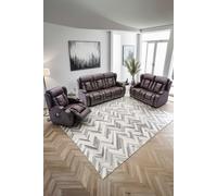 More4Homes Caesar Manual Recliner Bonded Leather 1+2+3 Seater Sofa Set in Brown More4Homes Brown