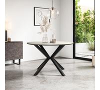 More4Homes Calne Sintered Stone Ceramic White Marble Round Dining Table