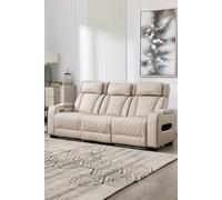 More4Homes Capri Electric Recliner 3 Seater Sofa - Drinks Tray, Wireless Charging in Beige More4Homes Beige 3 Seater