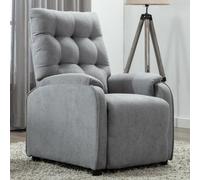 More4Homes Charlbury Fabric Recliner Armchair Sofa Fireside Chair Reclining Cinema (Grey)