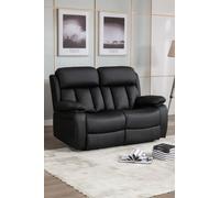 More4Homes Chester 2 Seater Electric High Back Bonded Leather Recliner Sofa in Black More4Homes Black