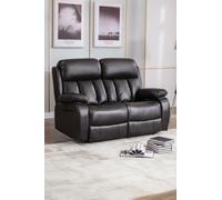 More4Homes Chester 2 Seater Electric High Back Bonded Leather Recliner Sofa in Brown More4Homes Brown