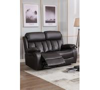 More4Homes Chester 2 Seater Manual High Back Bonded Leather Recliner Sofa in Brown More4Homes Brown