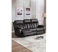 More4Homes Chester 3 Seater Electric High Back Bonded Leather Recliner Sofa in Brown More4Homes Brown