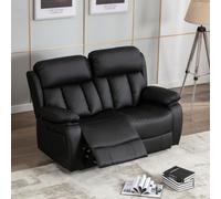 More4Homes Chester Electric High Back Luxury Bond Grade Leather Recliner 2 Seater Sofa (Black)