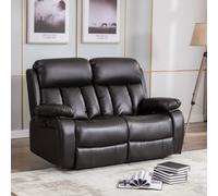 More4Homes Chester Electric High Back Luxury Bond Grade Leather Recliner 2 Seater Sofa (Brown)