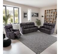 More4Homes Chester Electric Recliner Bonded Leather 1+2+3 Seater Sofa Set (Brown)