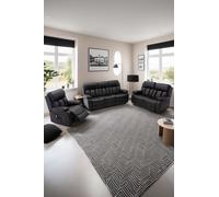 More4Homes Chester Electric Recliner Bonded Leather 1+2+3 Seater Sofa Set in Black More4Homes Black