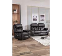 More4Homes Chester Electric Recliner Bonded Leather 1+2 Seater Sofa Set (Brown)