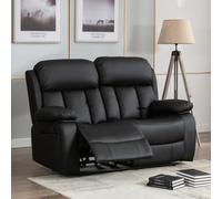 More4Homes Chester Manual High Back Luxury Bond Grade Leather Recliner 2 Seater Sofa (Brown)