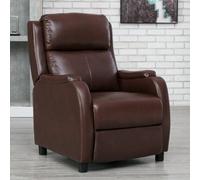 More4Homes Churwell Bonded Leather Pushback Recliner Armchair Sofa Cinema Chair Reclining (Brown)
