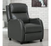 More4Homes Churwell Bonded Leather Pushback Recliner Armchair Sofa Cinema Chair Reclining (Grey)