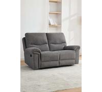 More4Homes Fosse 2 Seater Manual Recliner Fabric Modern Living Sofa in Dark Grey More4Homes Dark Grey