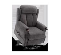 More4Homes Halton Fabric Heavy Duty Single Motor Rise Recliner Lift Mobility Chair in Charcoal More4Homes Charcoal