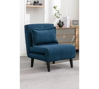 More4Homes Harper 1 Seater Folding Clic Clac Fabric Lounge Futon Sofa Bed in Blue More4Homes Blue