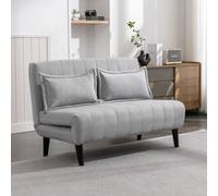 More4Homes Harper 2 Seater Folding Clic Clac Fabric Sofa Bed In Grey