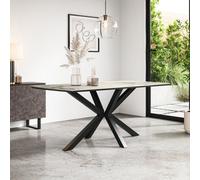 More4Homes Juno Sintered Stone Ceramic Calcutta Gold Gloss Dining Table