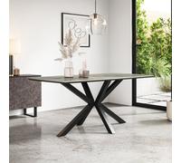 More4Homes Juno Sintered Stone Ceramic Light Grey Gloss Dining Table