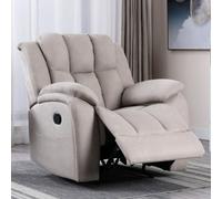 (Pumice) Brookline Technology Fabric Manual Recliner Chair