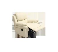 More4Homes Madison Bonded Leather Manual Recliner Sofa Home Lounge Chair in Cream More4Homes Cream