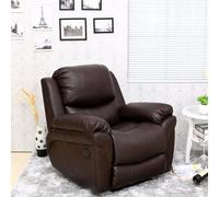 More4Homes Madison Electric Bonded Leather Automatic Recliner Armchair Sofa Home Lounge Chair (Brown)