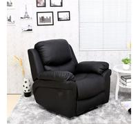 More4Homes Madison Electric Recliner Bonded Leather Automatic Armchair Sofa Home Lounge Chair (Black)