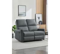 More4Homes Madrid 2 Seater Manual Air Leather Recliner Sofa in Grey More4Homes Grey