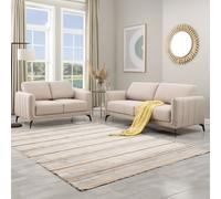More4Homes Oslo Modern Scandi Style Fabric Living Room 2+3 Seater Sofa Set (Beige)