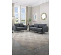 More4Homes Oslo Modern Scandi Style Fabric Living Room 2+3 Seater Sofa Set in Dark Grey More4Homes Dark Grey