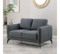 More4Homes Oslo Modern Scandi Style Fabric Living Room 2 Seater Sofa (Dark Grey)