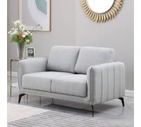 More4Homes Oslo Modern Scandi Style Fabric Living Room 2 Seater Sofa (Light Grey)