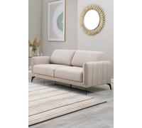 More4Homes Oslo Modern Scandi Style Fabric Living Room 3 Seater Sofa in Beige More4Homes Beige