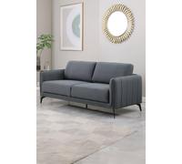 More4Homes Oslo Modern Scandi Style Fabric Living Room 3 Seater Sofa in Dark Grey More4Homes Dark Grey