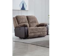 More4Homes Postana 2 Seater Electric High Back Jumbo Cord Fabric Recliner Sofa in Brown More4Homes Brown