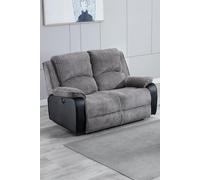 Postana 2 Seater Electric High Back Jumbo Cord Fabric Recliner Sofa More4Homes Grey One Size