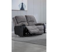 More4Homes Postana 2 Seater Manual High Back Jumbo Cord Fabric Recliner Sofa in Grey More4Homes Grey