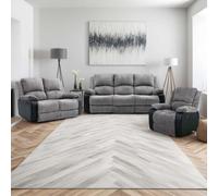 More4Homes Postana Electric Recliner Jumbo Cord 1+2+3 Seater Sofa Set (Grey)