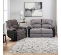 More4Homes Postana Electric Recliner Jumbo Cord 1+2 Seater Sofa Set (Grey)